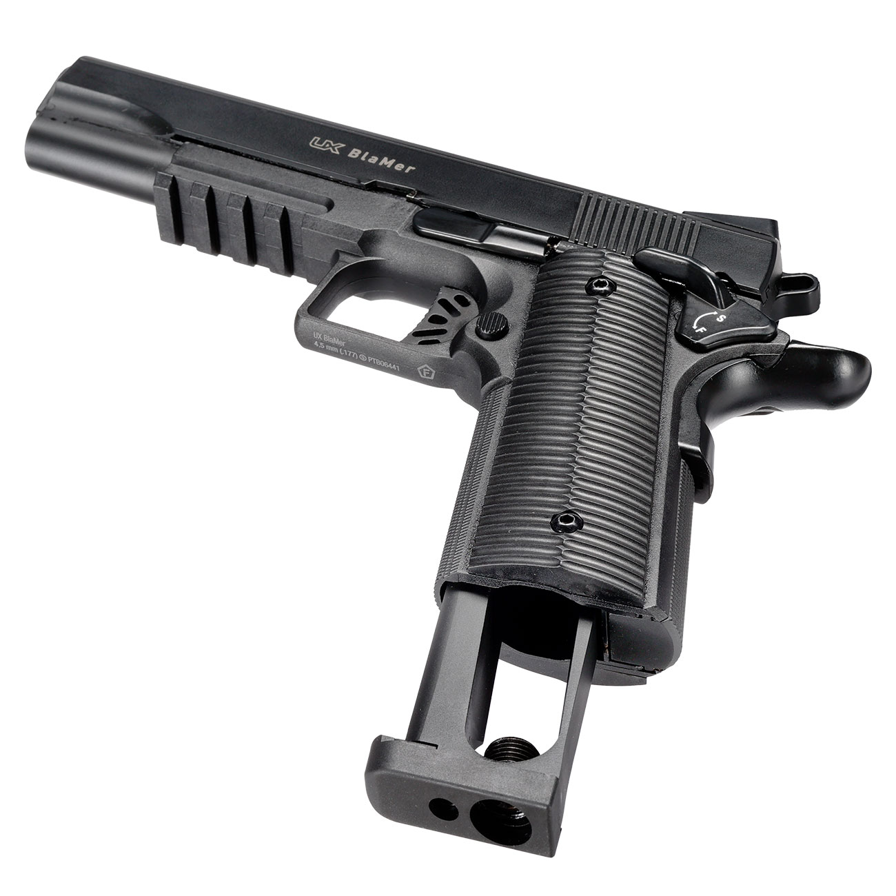 UX BlaMer CO2 Luftpistole Kal. 4,5 mm BB Blowback schwarz Bild 4