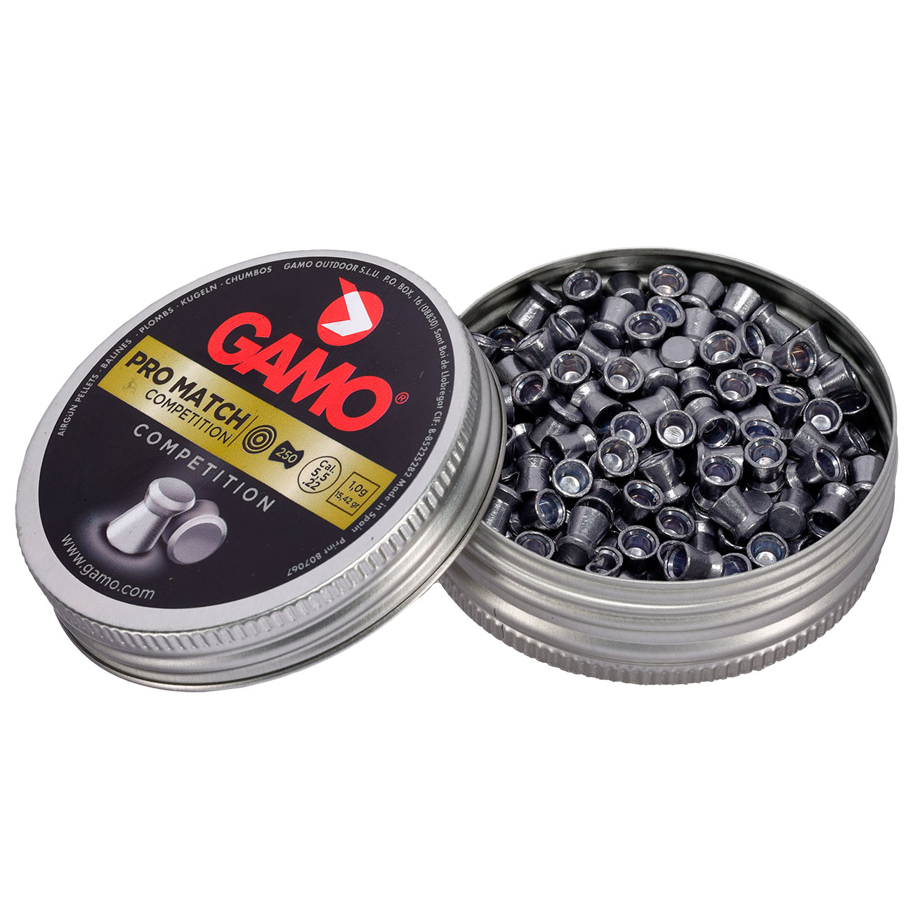 Gamo Flachkopf Diabolos Pro Match Competition Kal. 5,5mm 1,0g 250er Dose Bild 2