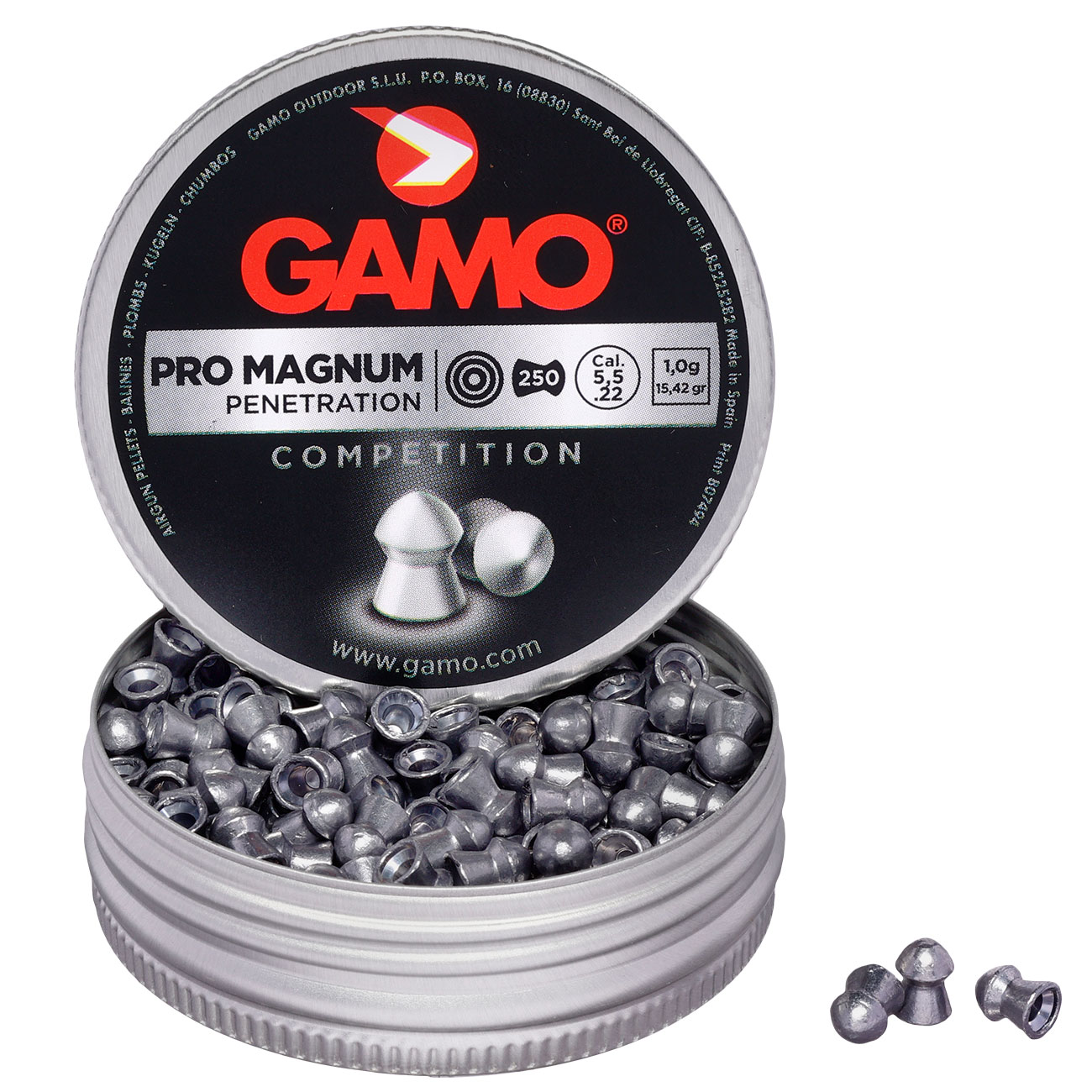 Gamo Pro Magnum Competion Rundkopf Diabolos Kal. 5,5mm 1,0g 250er Dose