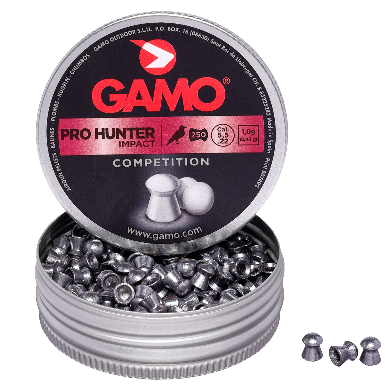 Gamo Rundkopf Diabolos Pro Hunter Impact Kal. 5,5mm 1,0g 250er Dose