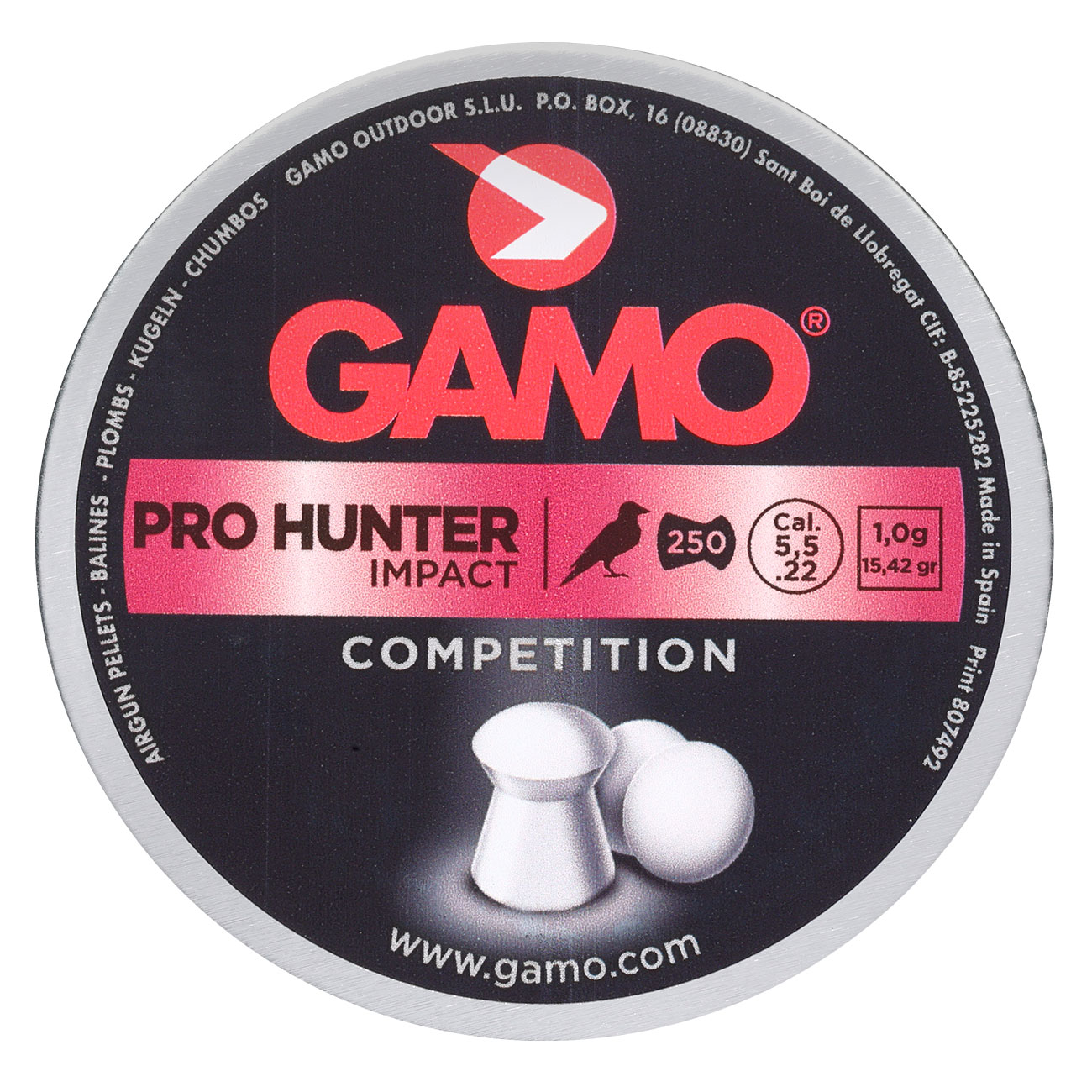 Gamo Rundkopf Diabolos Pro Hunter Impact Kal. 5,5mm 1,0g 250er Dose Bild 3