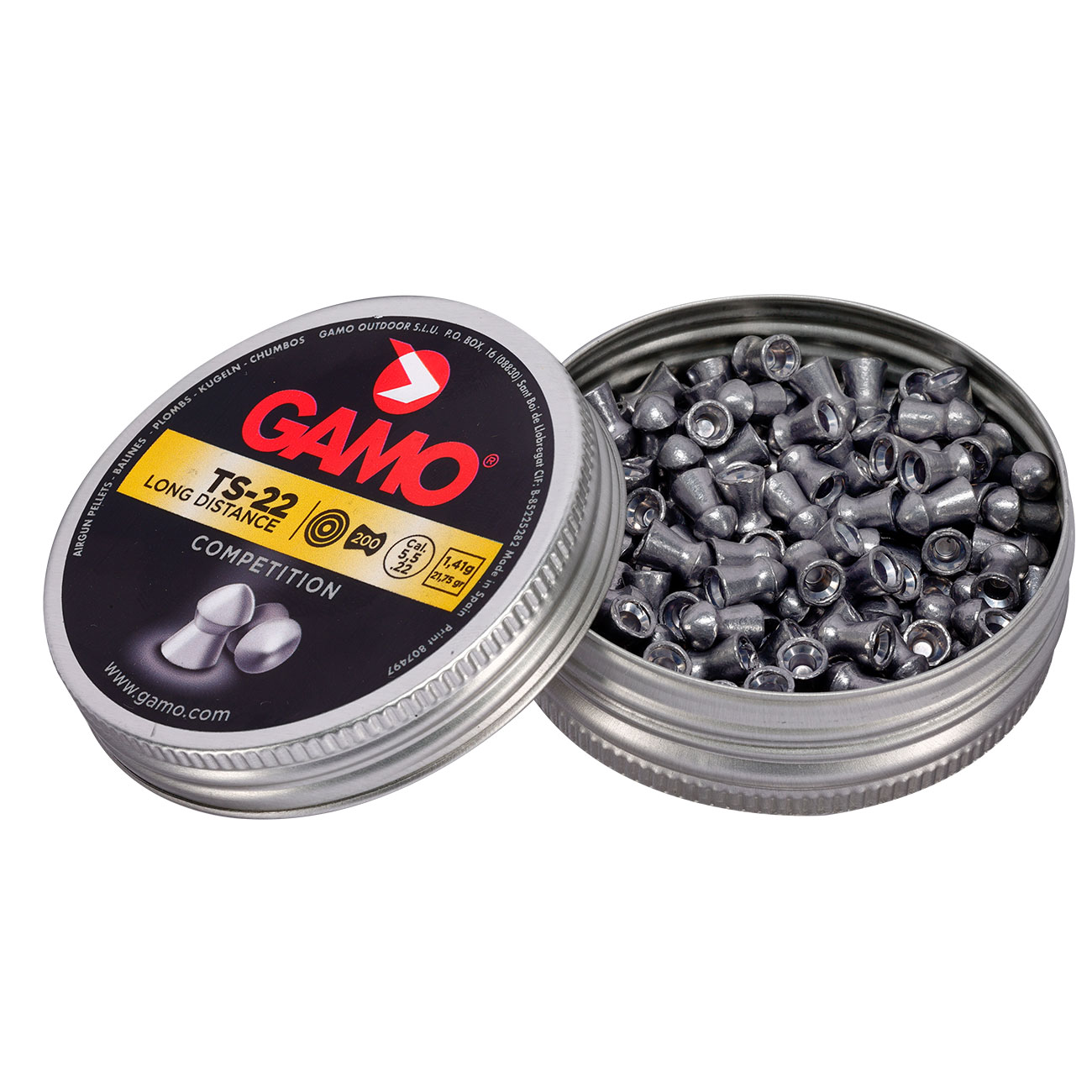 Gamo Rundkopf Diabolos TS-22 Long Distance Kal. 5,5mm 1,41g 200er Dose Bild 2