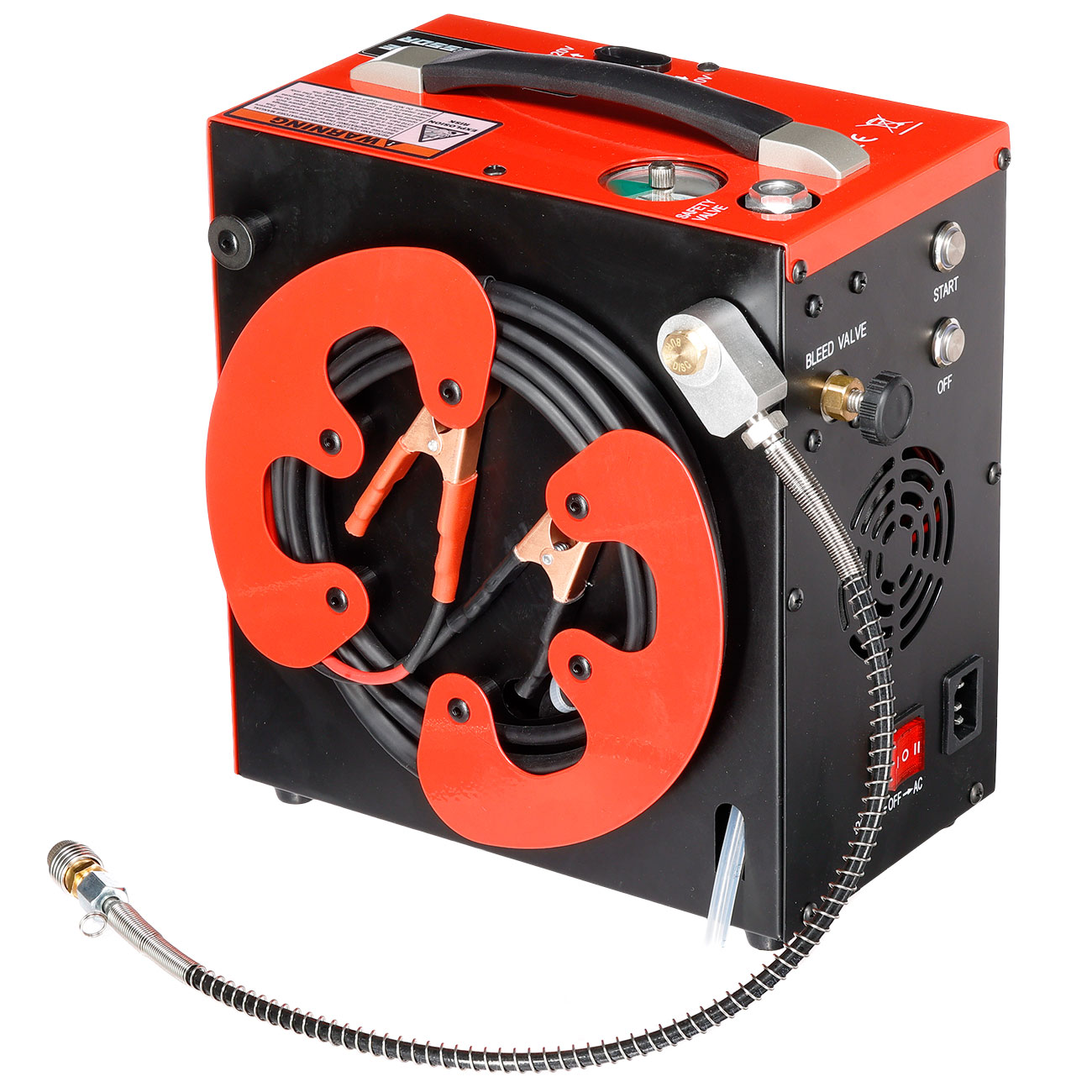 Gamo Kompressor fr Pressluftwaffen max. 320 bar 220V/12V rot inkl. Adapter Bild 2
