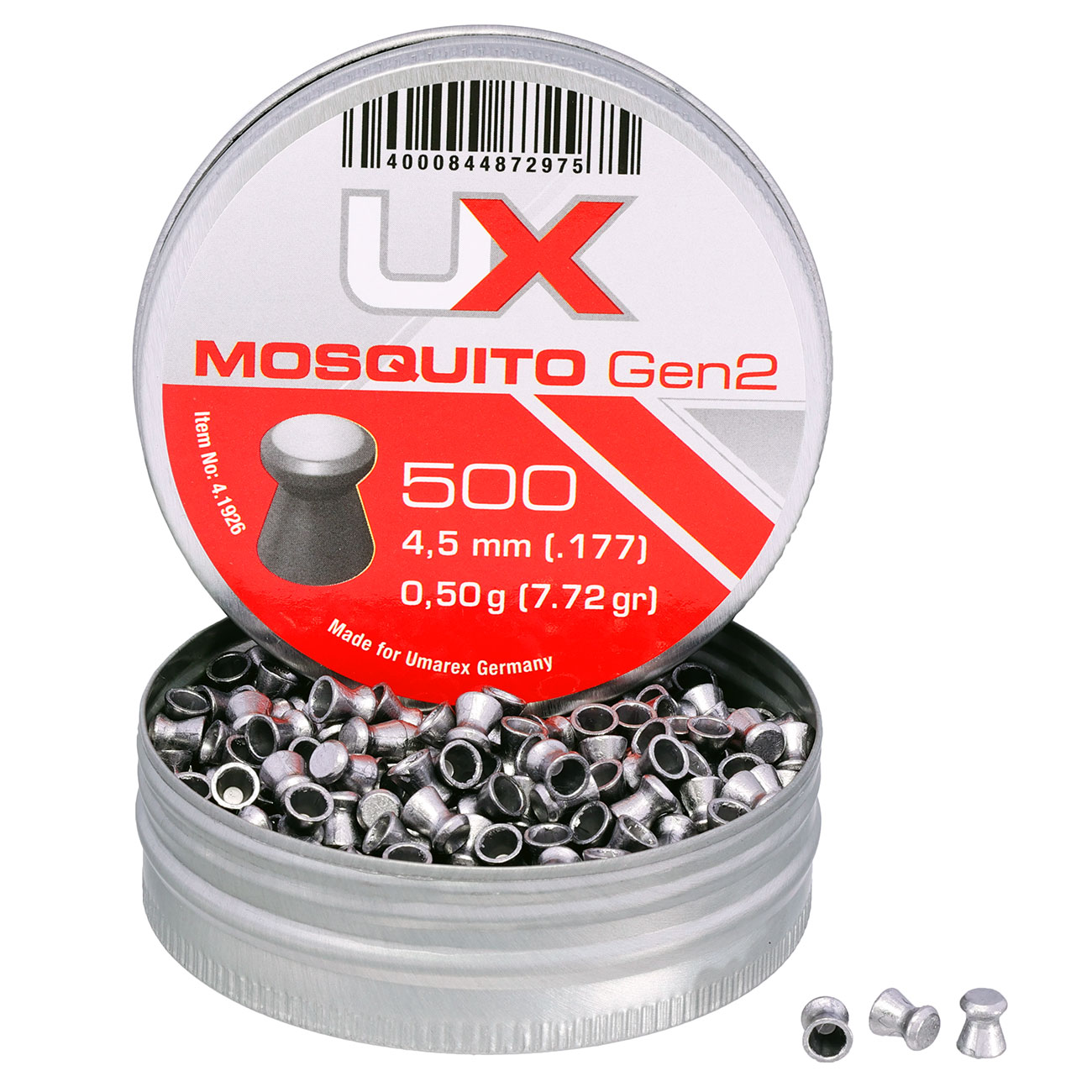 UX Flachkopf Diabolos Mosquito Gen2 Kal. 4,5mm 0,50g 500er Dose