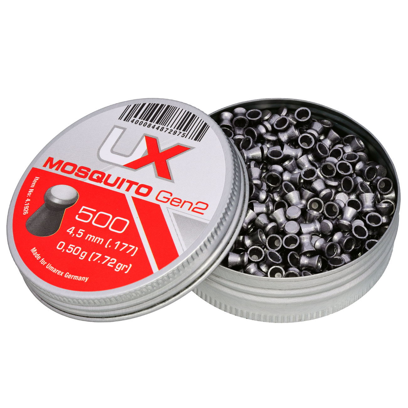 UX Flachkopf Diabolos Mosquito Gen2 Kal. 4,5mm 0,50g 500er Dose Bild 2