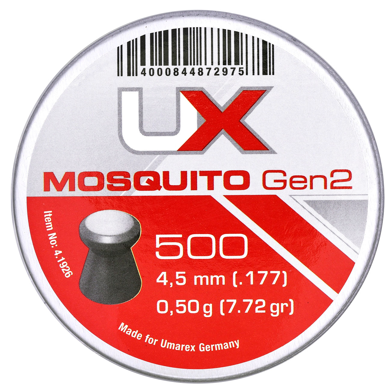 UX Flachkopf Diabolos Mosquito Gen2 Kal. 4,5mm 0,50g 500er Dose Bild 3