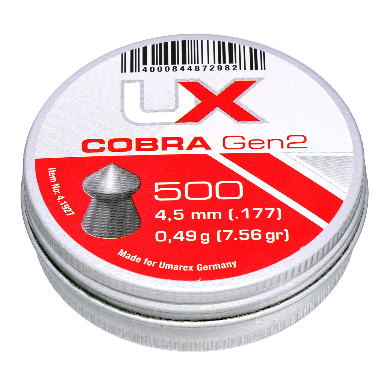 UX Spitzkopf Diabolos Cobra Gen2 Kal. 4,5mm 0,49g 500er Dose Bild 1
