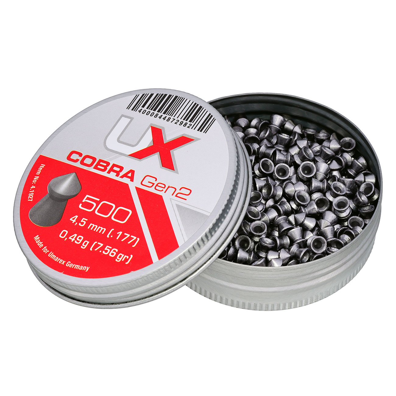 UX Spitzkopf Diabolos Cobra Gen2 Kal. 4,5mm 0,49g 500er Dose Bild 2