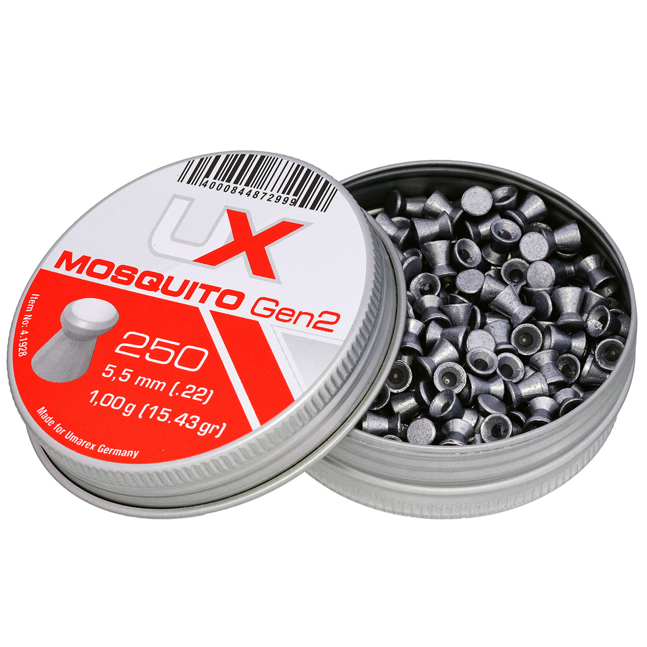 UX Flachkopf Diabolos Mosquito Gen2 Kal. 5,5mm 1,0g 250er Dose Bild 2