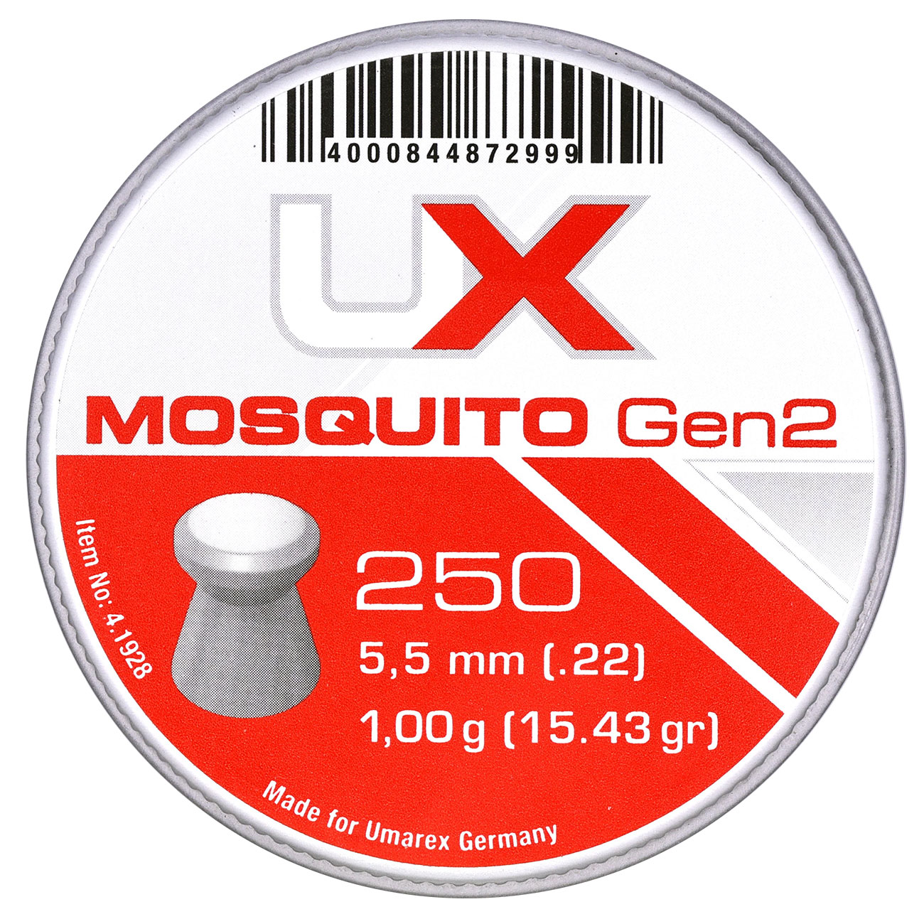 UX Flachkopf Diabolos Mosquito Gen2 Kal. 5,5mm 1,0g 250er Dose Bild 3