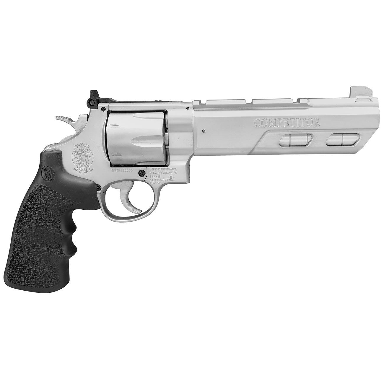 Smith & Wesson 629 Competitor 6 Zoll Vollmetall CO2 Revolver 4,5mm Diabolo silber/schwarz Bild 5