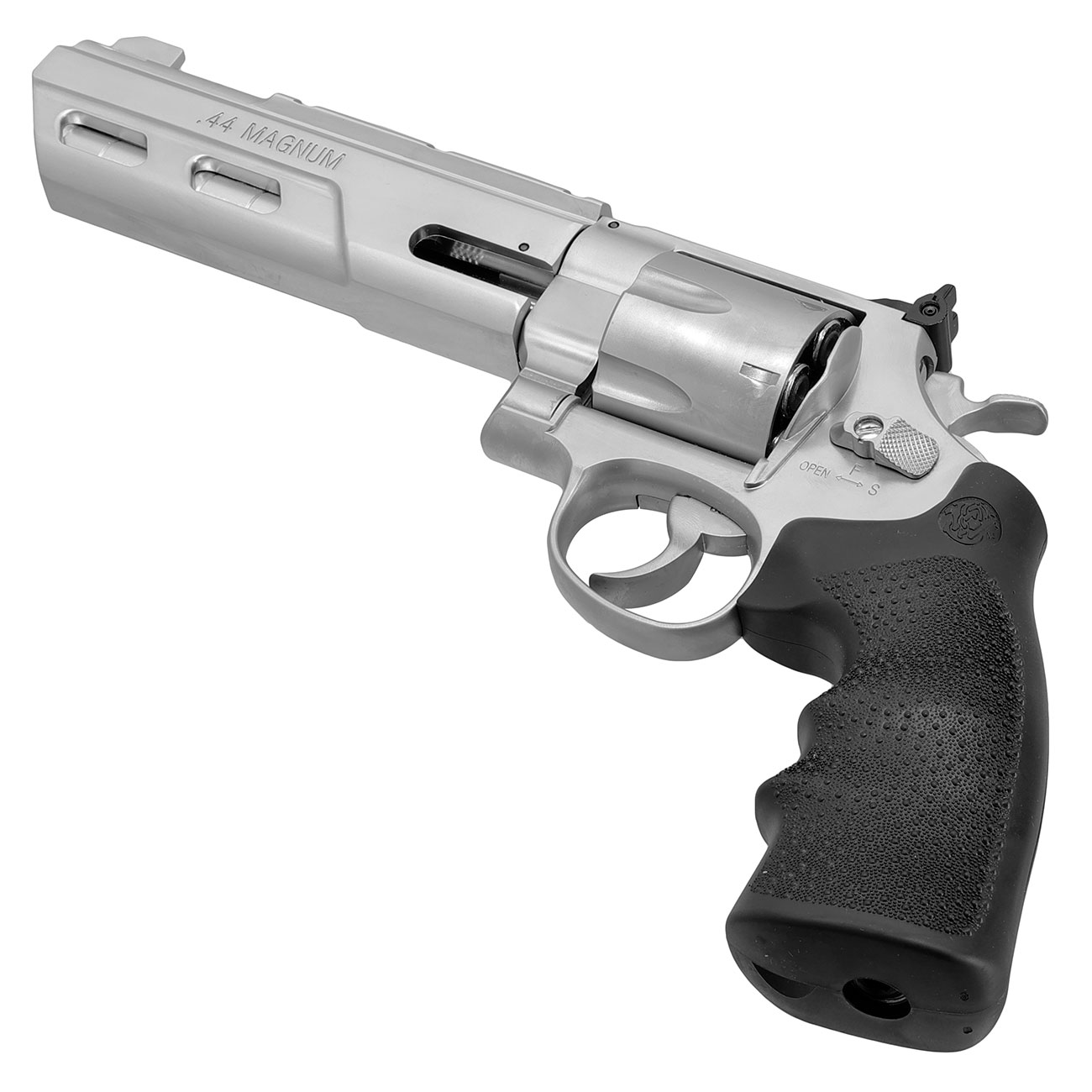 Smith & Wesson 629 Competitor 6 Zoll Vollmetall CO2 Revolver 4,5mm Diabolo silber/schwarz Bild 6