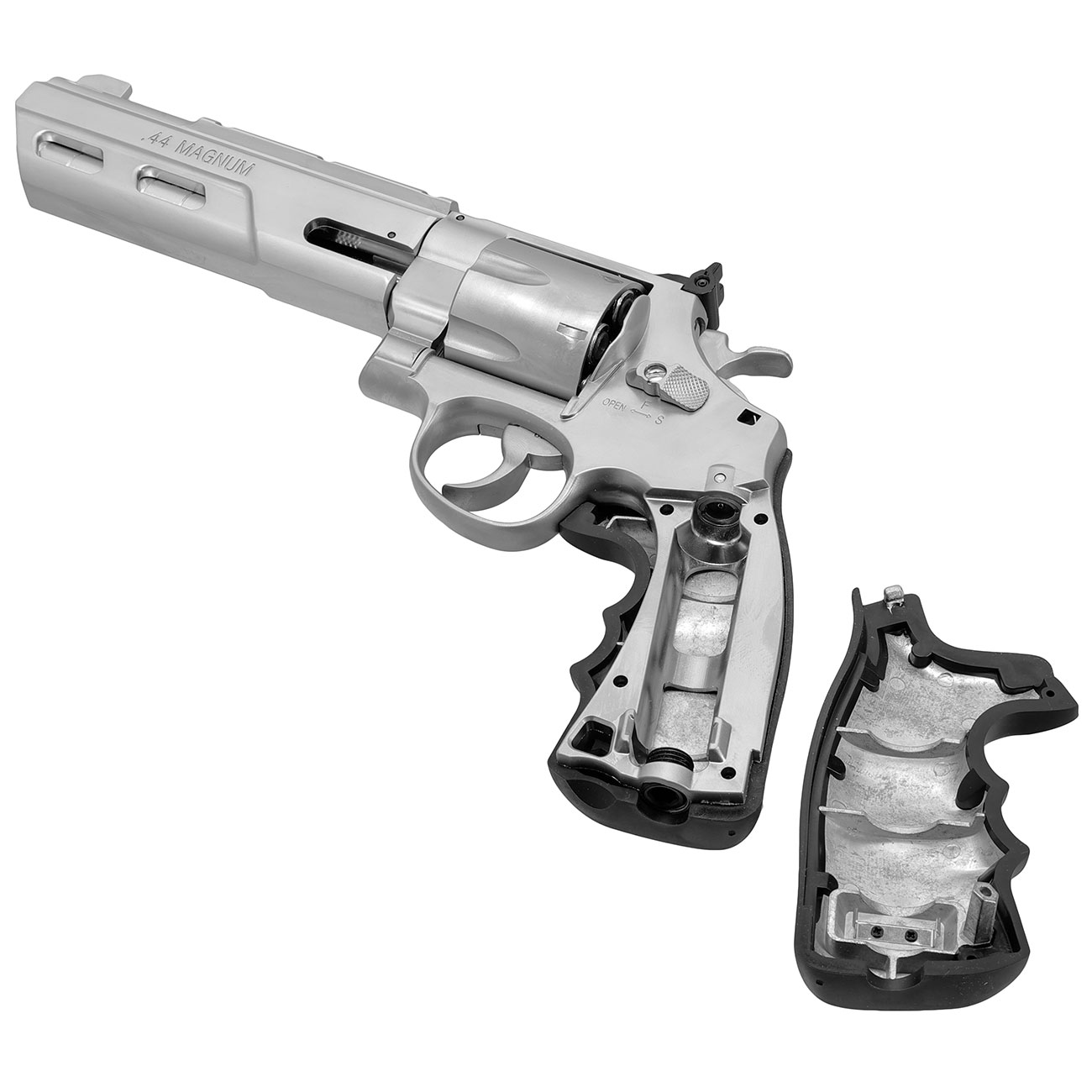 Smith & Wesson 629 Competitor 6 Zoll Vollmetall CO2 Revolver 4,5mm Diabolo silber/schwarz Bild 7