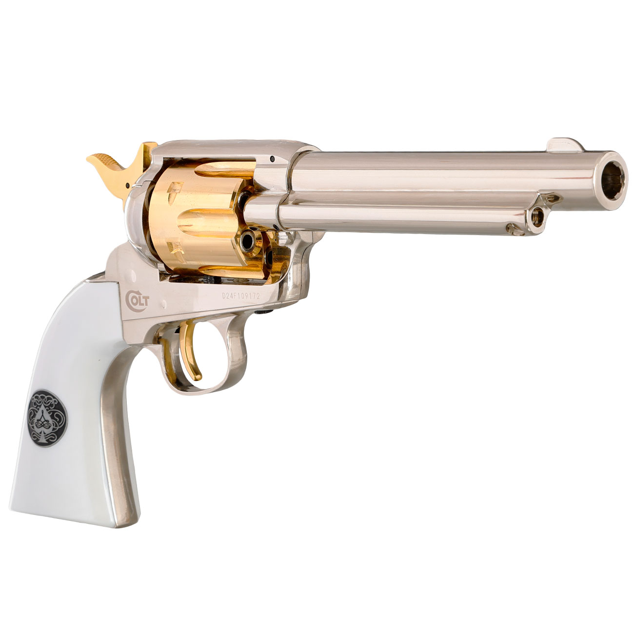 Colt Single Action Army .45 Smoke Wagon CO2-Revolver Kal. 4,5mm Diabolo silber/gold Limited Edition Bild 8