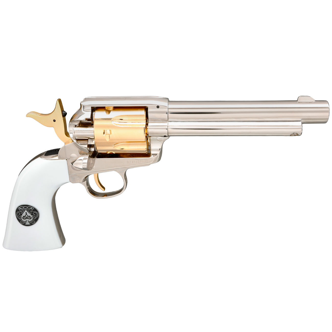 Colt Single Action Army .45 Smoke Wagon CO2-Revolver Kal. 4,5mm Diabolo silber/gold Limited Edition Bild 9