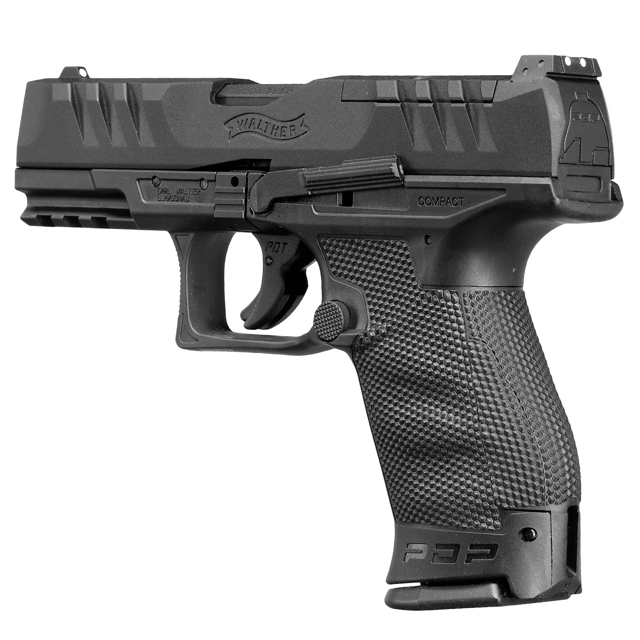 Walther PDP Compact 4 CO2 Luftpistole 4,5mm - Blowback, Metallschlitten, schwarz - jetzt kaufen Bild 2