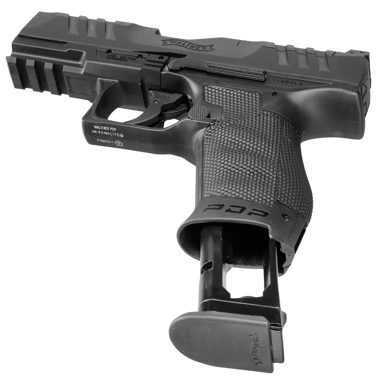 Walther PDP Compact 4 CO2 Luftpistole 4,5mm - Blowback, Metallschlitten, schwarz - jetzt kaufen Bild 4