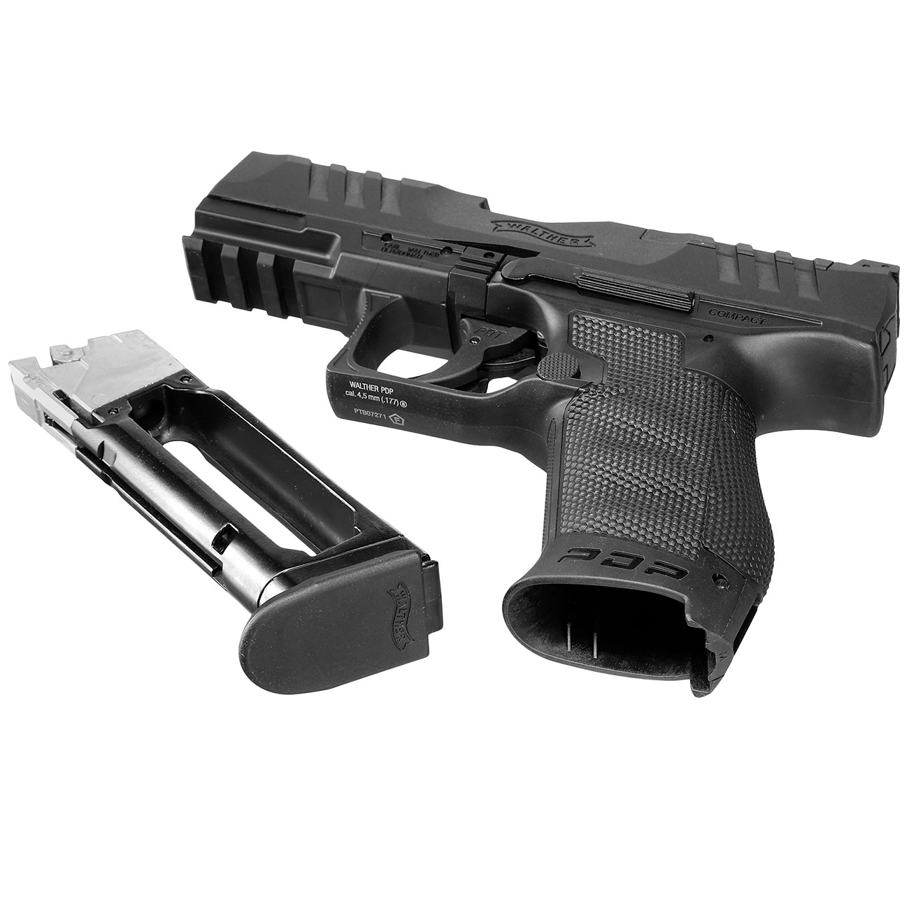 Walther PDP Compact 4 CO2 Luftpistole 4,5mm - Blowback, Metallschlitten, schwarz - jetzt kaufen Bild 5
