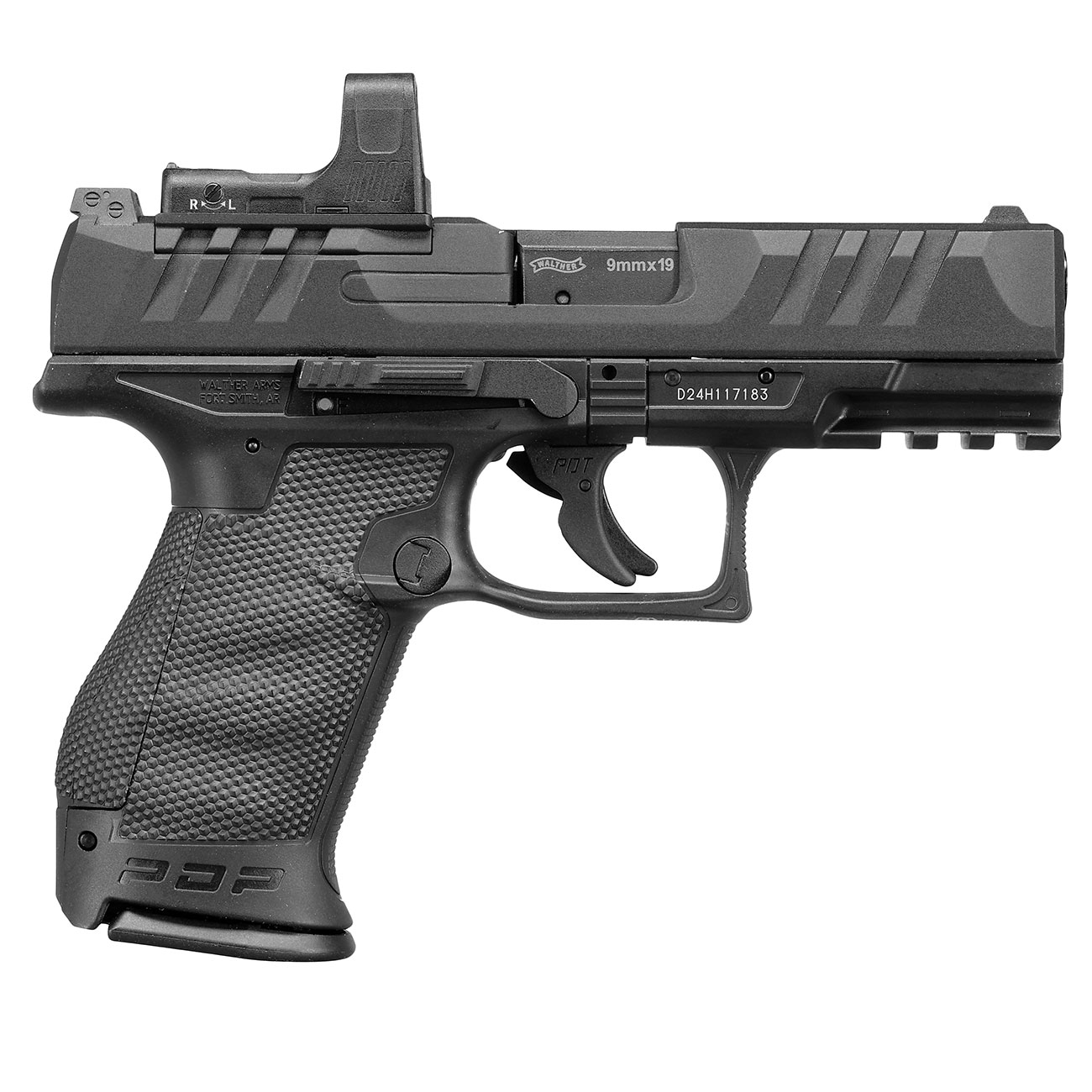 Walther PDP Compact 4 Set CO2 Luftpistole Kal. 4,5mm BB Blowback Metallschlitten schwarz inkl. RDS 8 Leuchtpunktzielgert Bild 3