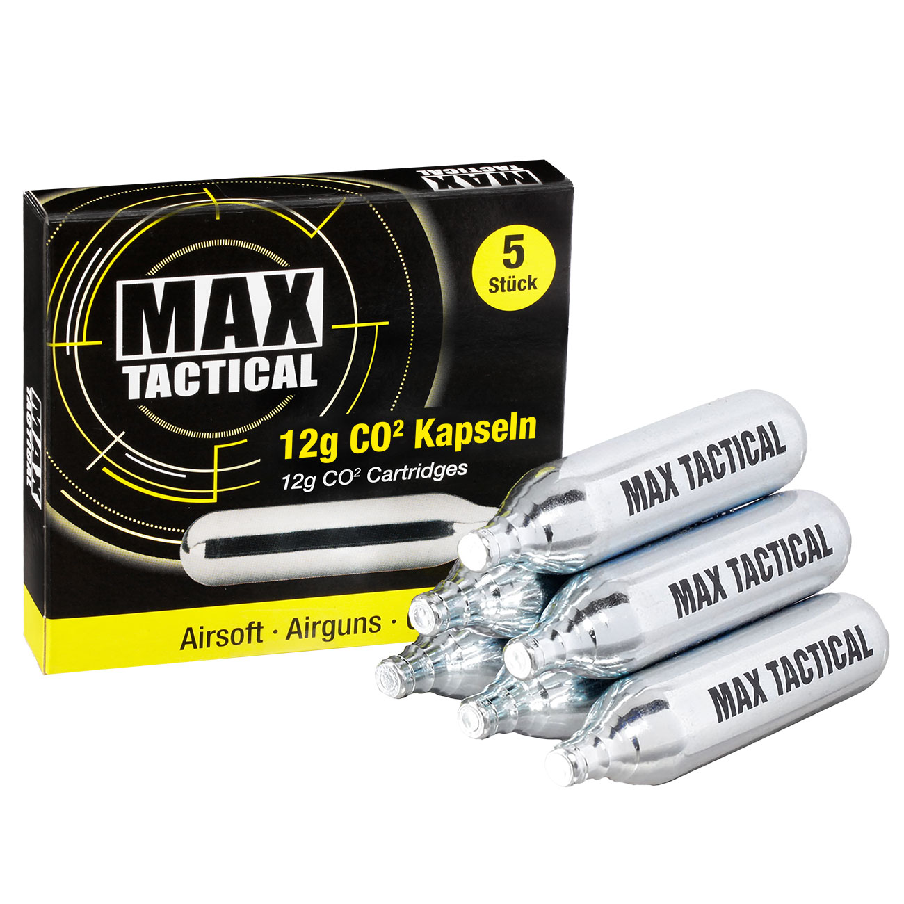 Max Tactical CO2-Kapseln 5 Stck je 12g