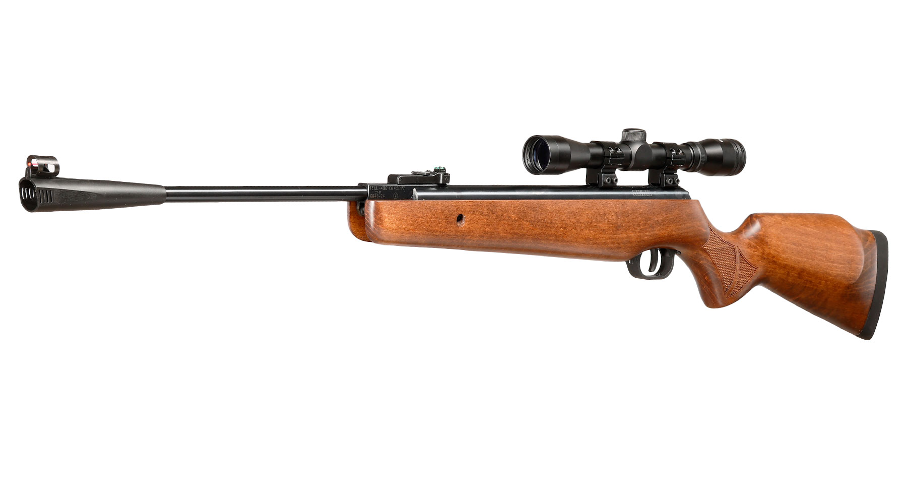 Tell Modell 400 Luftgewehr Kal. 4,5mm Diabolo super SparSet inkl. Hubertus Zielfernrohr 4 x 32 cm, Montageringe 11 - 14 mm & Bild 1