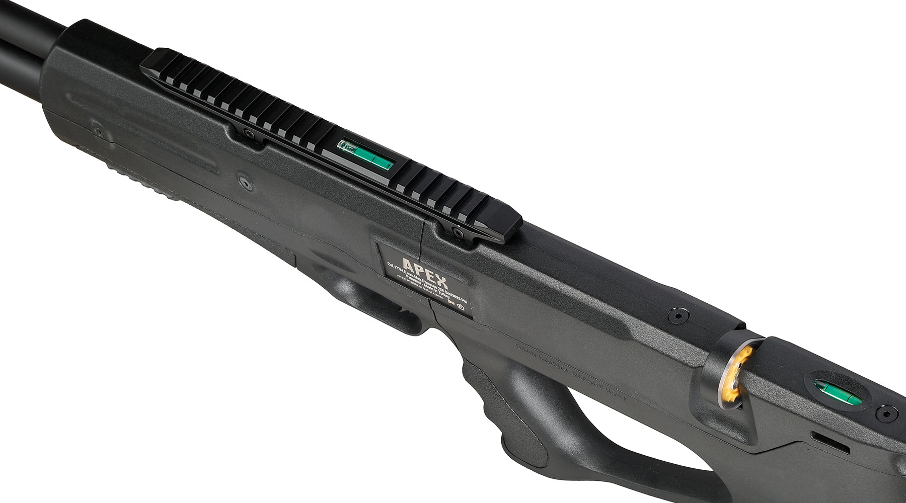 Reximex Apex Pressluftgewehr PCP Kal. 4,5mm Diabolo schwarz inkl. 2 x 14-Schuss Magazin und Flladapter Bild 3