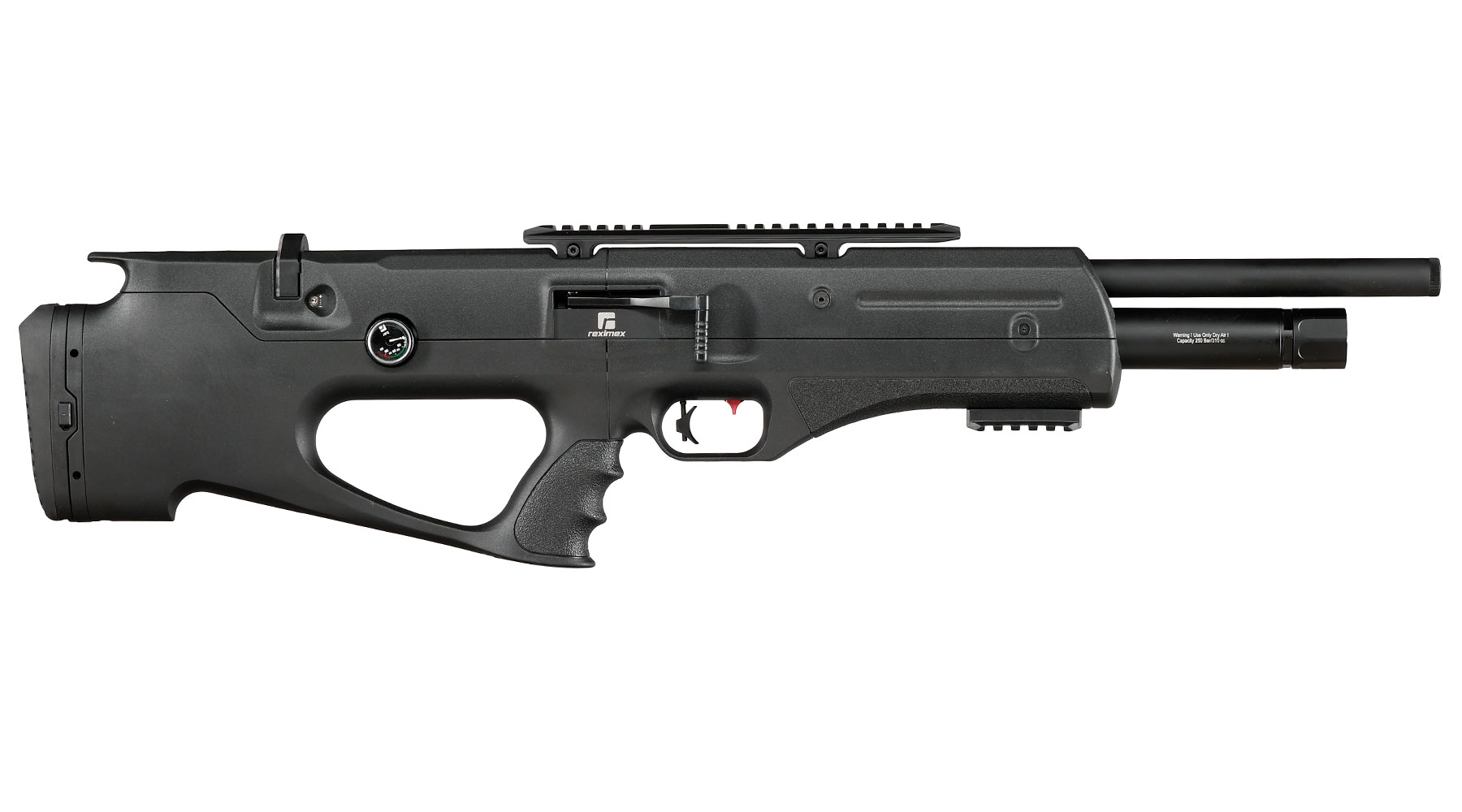 Reximex Apex Pressluftgewehr PCP Kal. 4,5mm Diabolo schwarz inkl. 2 x 14-Schuss Magazin und Flladapter Bild 4