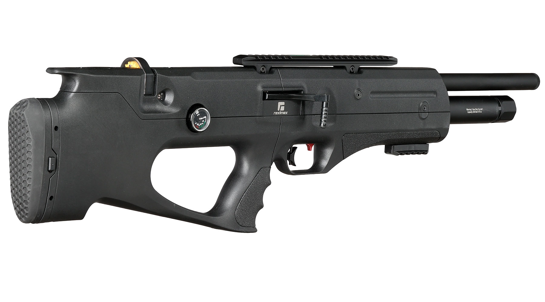 Reximex Apex Pressluftgewehr PCP Kal. 4,5mm Diabolo schwarz inkl. 2 x 14-Schuss Magazin und Flladapter Bild 5