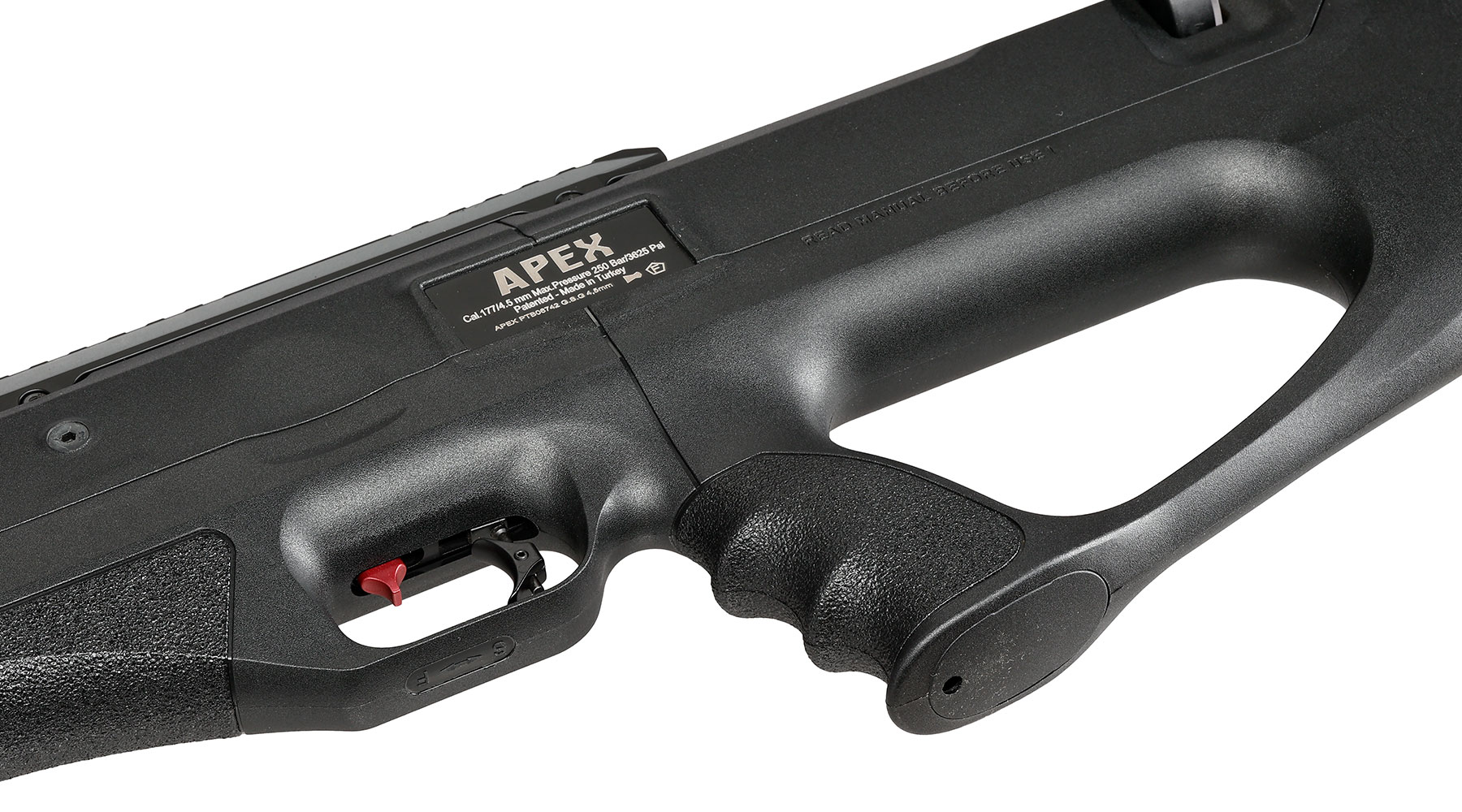 Reximex Apex Pressluftgewehr PCP Kal. 4,5mm Diabolo schwarz inkl. 2 x 14-Schuss Magazin und Flladapter Bild 7