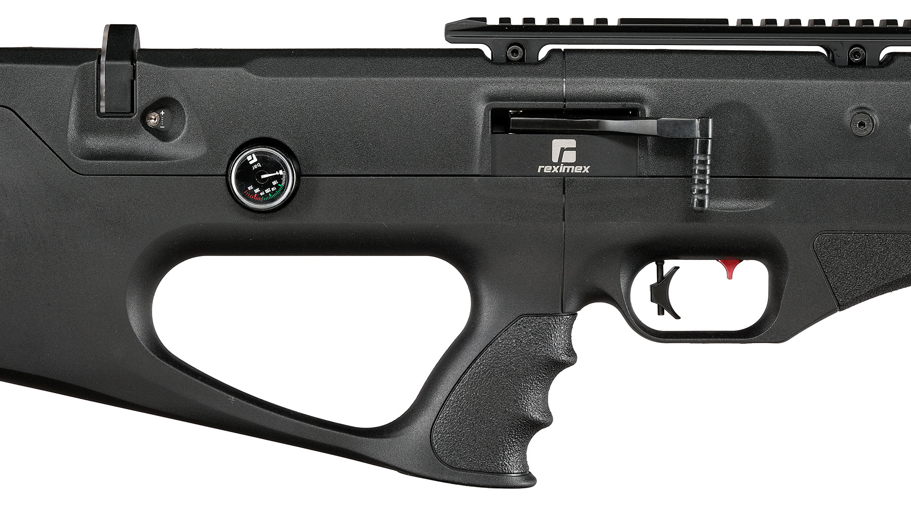 Reximex Apex Pressluftgewehr PCP Kal. 4,5mm Diabolo schwarz inkl. 2 x 14-Schuss Magazin und Flladapter Bild 9