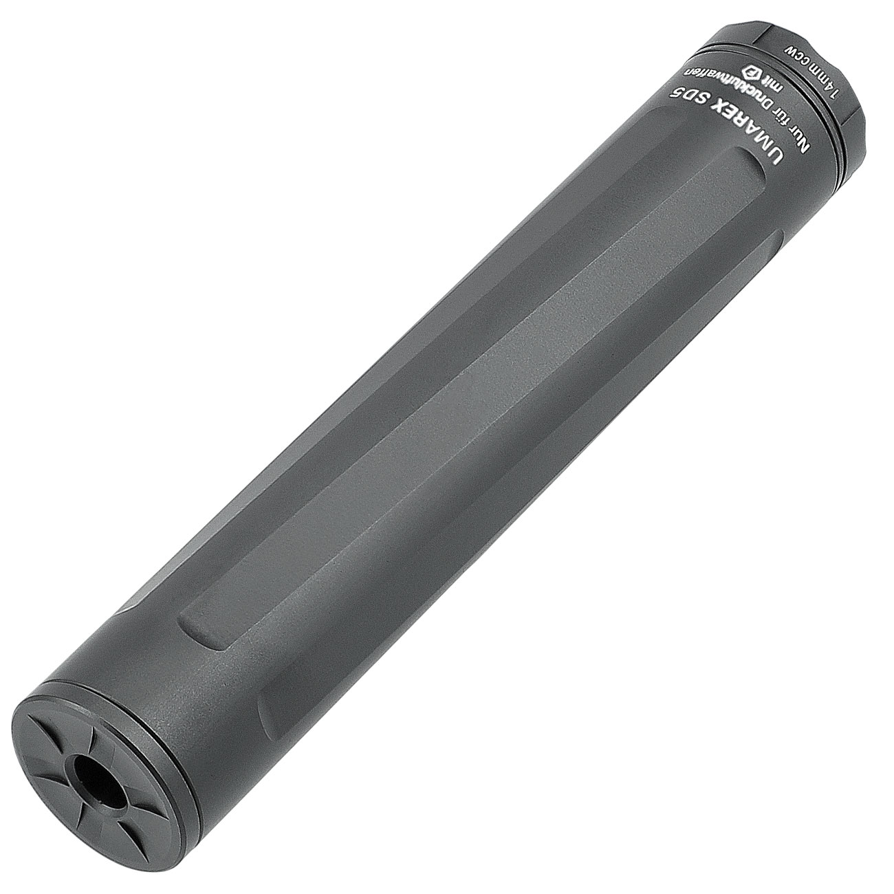 Umarex Schalldmpfer SD5 mit 14mm CCW & 1/2 x 20 UNF Gewinde fr Druckluftwaffen bis Kal. 5,5mm