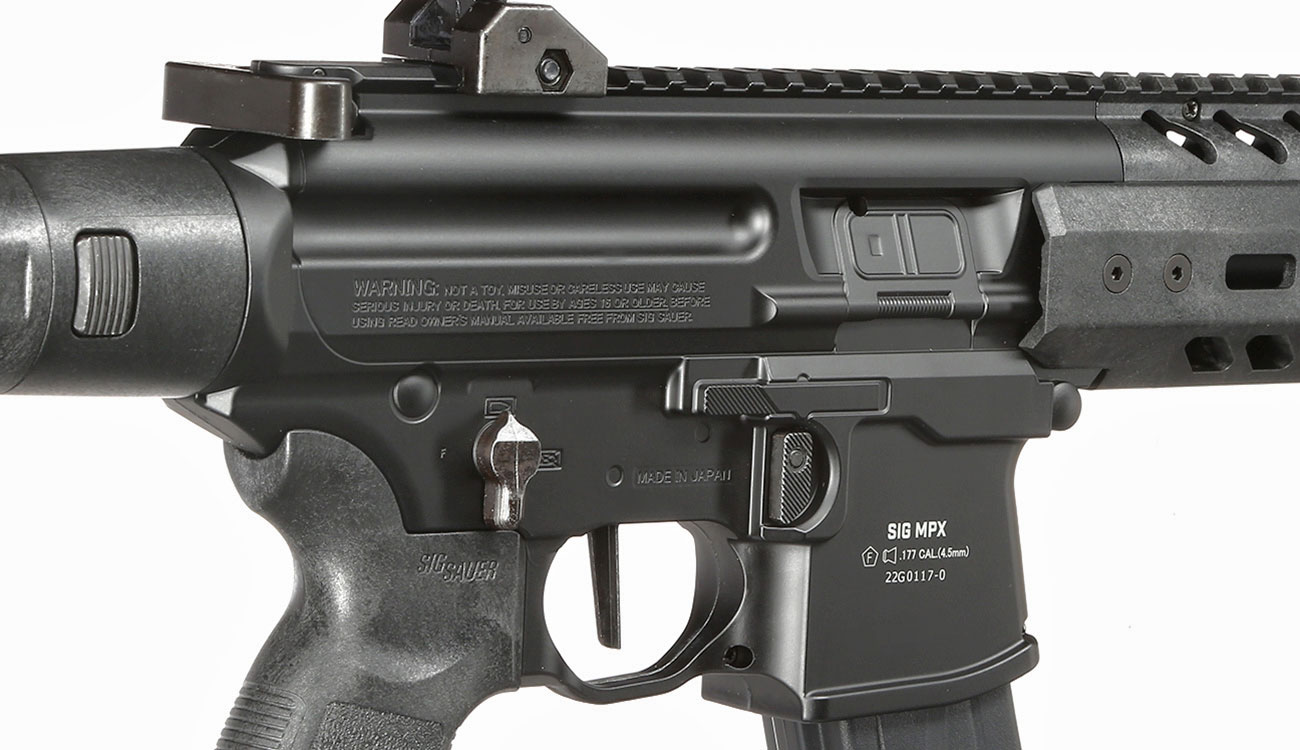 Sig Sauer MPX CO2 Luftgewehr Set 4,5 mm mit 5 x 88 g CO2 Kapseln, 2 Dosen Max Tactical Diabolos Kal. 4,5mm Bild 2