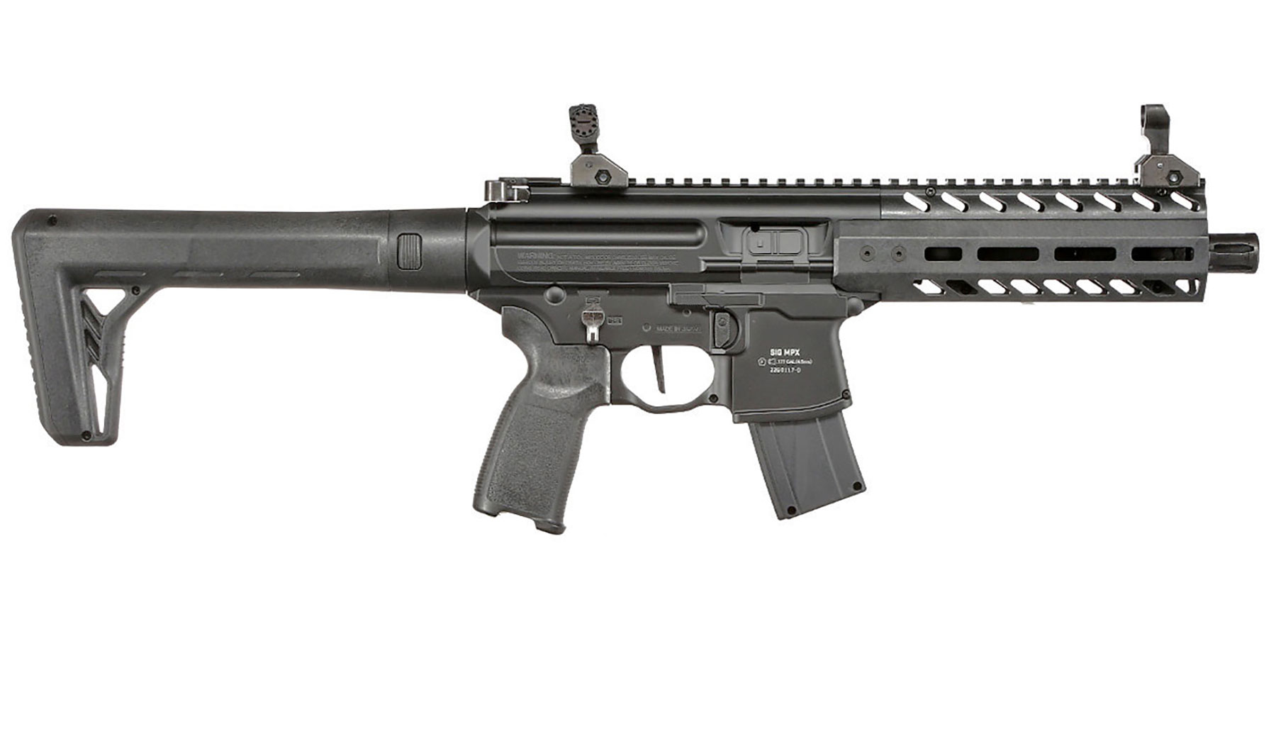 Sig Sauer MPX CO2 Gen.2 Luftgewehr Set 4,5 mm mit 5 x 88 g CO2 Kapseln, 1000 Max Tactical Diabolos Kal. 4,5mm Bild 3
