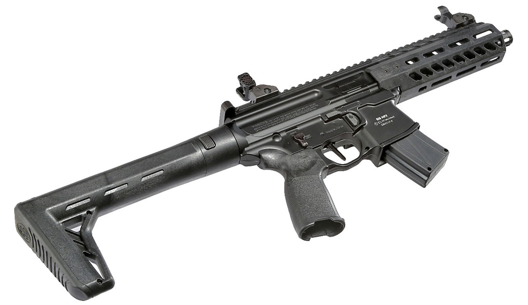 Sig Sauer MPX CO2 Gen.2 Luftgewehr Set 4,5 mm mit 5 x 88 g CO2 Kapseln, 1000 Max Tactical Diabolos Kal. 4,5mm Bild 9