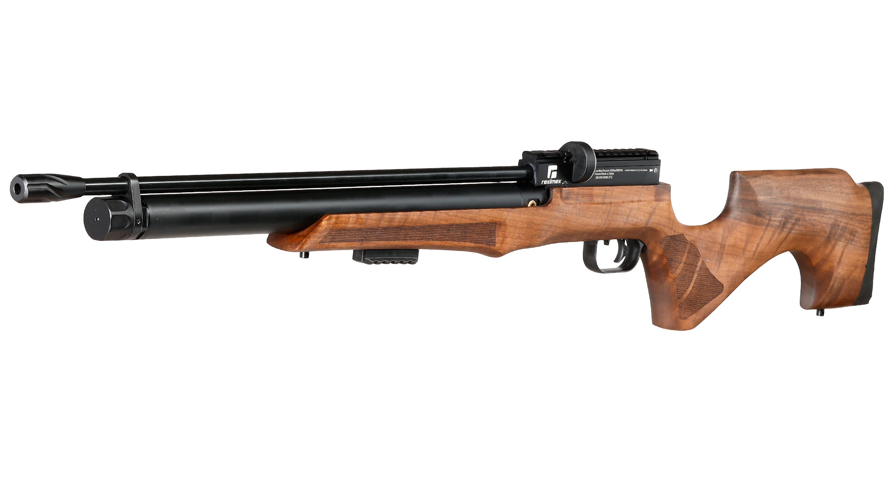 Reximex Lyra Pressluftgewehr PCP Kal. 4,5mm Diabolo Walnussholz inkl. 2 x 14-Schuss Magazin & Einzelschussadapter Bild 1