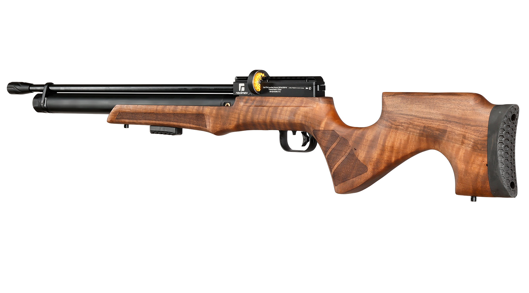 Reximex Lyra Pressluftgewehr PCP Kal. 4,5mm Diabolo Walnussholz inkl. 2 x 14-Schuss Magazin & Einzelschussadapter Bild 2
