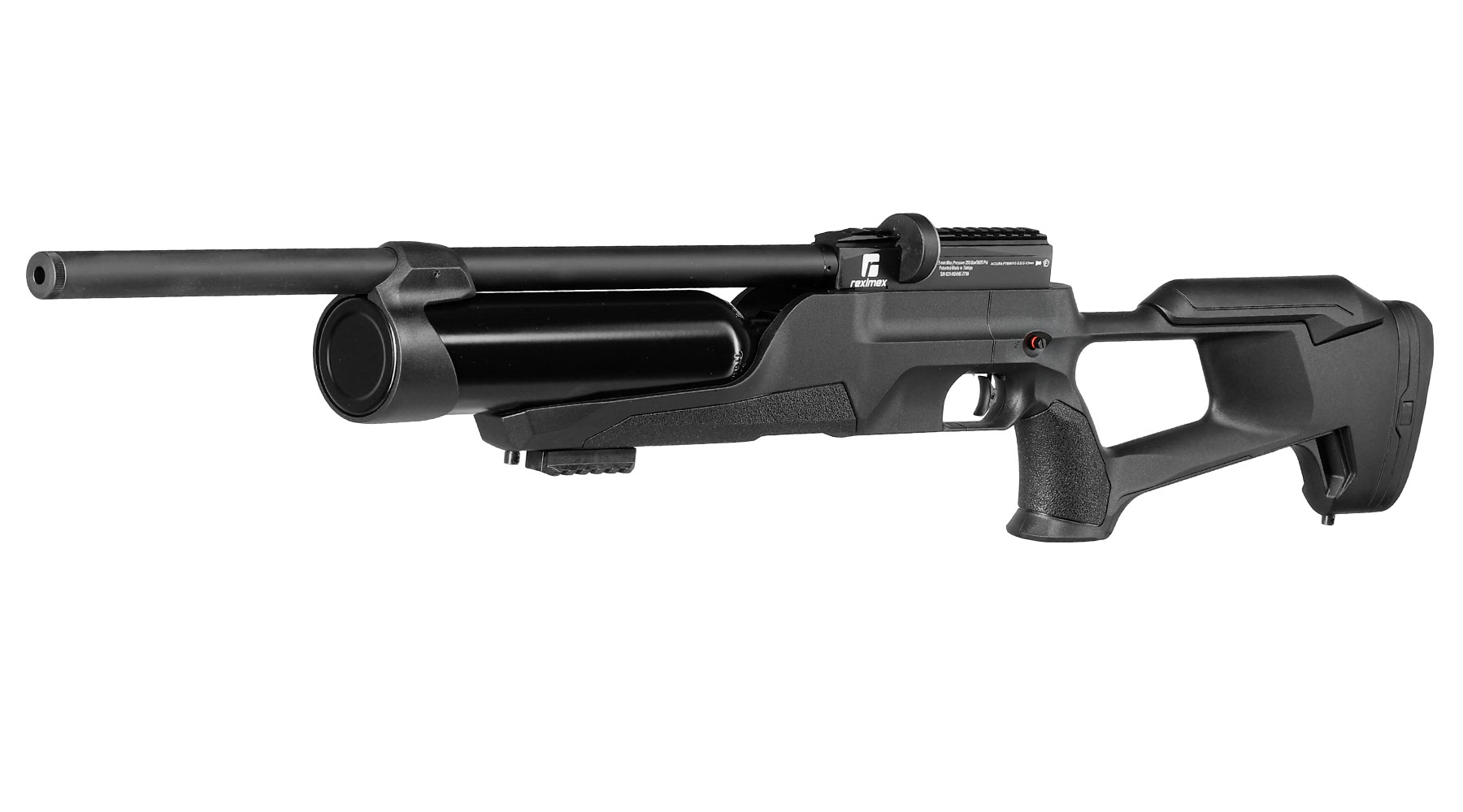 Reximex Accura Pressluftgewehr PCP Kal. 4,5mm Diabolo schwarz inkl. 2 x 14-Schuss Magazin & Einzelschussadapter Bild 1