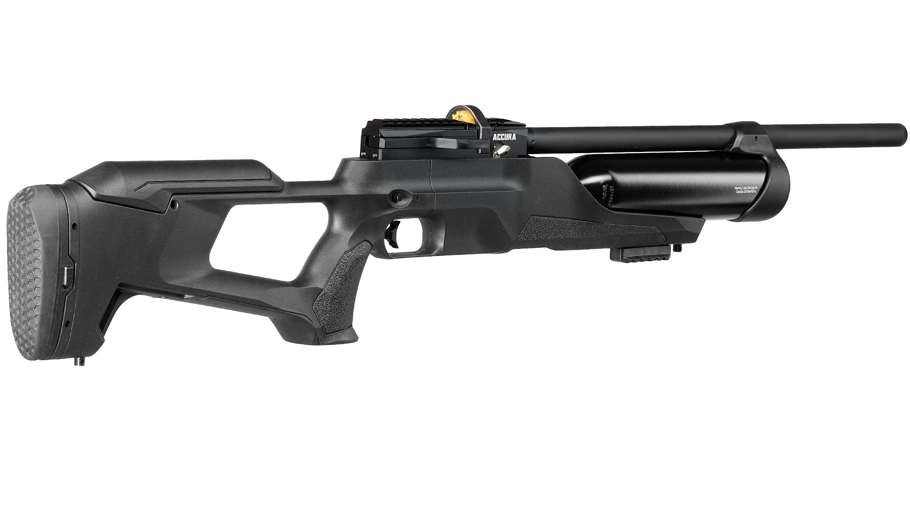 Reximex Accura Pressluftgewehr PCP Kal. 4,5mm Diabolo schwarz inkl. 2 x 14-Schuss Magazin & Einzelschussadapter Bild 5
