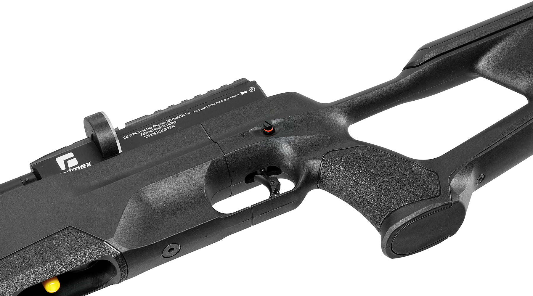 Reximex Accura Pressluftgewehr PCP Kal. 4,5mm Diabolo schwarz inkl. 2 x 14-Schuss Magazin & Einzelschussadapter Bild 8