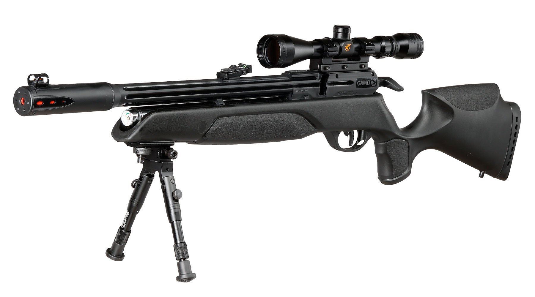 Gamo Arrow Pressluftgewehr PCP Kal. 4,5mm Diabolo 10-schssig schwarz inkl. 10-Schuss Magazin, Zielfernrohr WR 3-9x40 & Zwei Bild 1