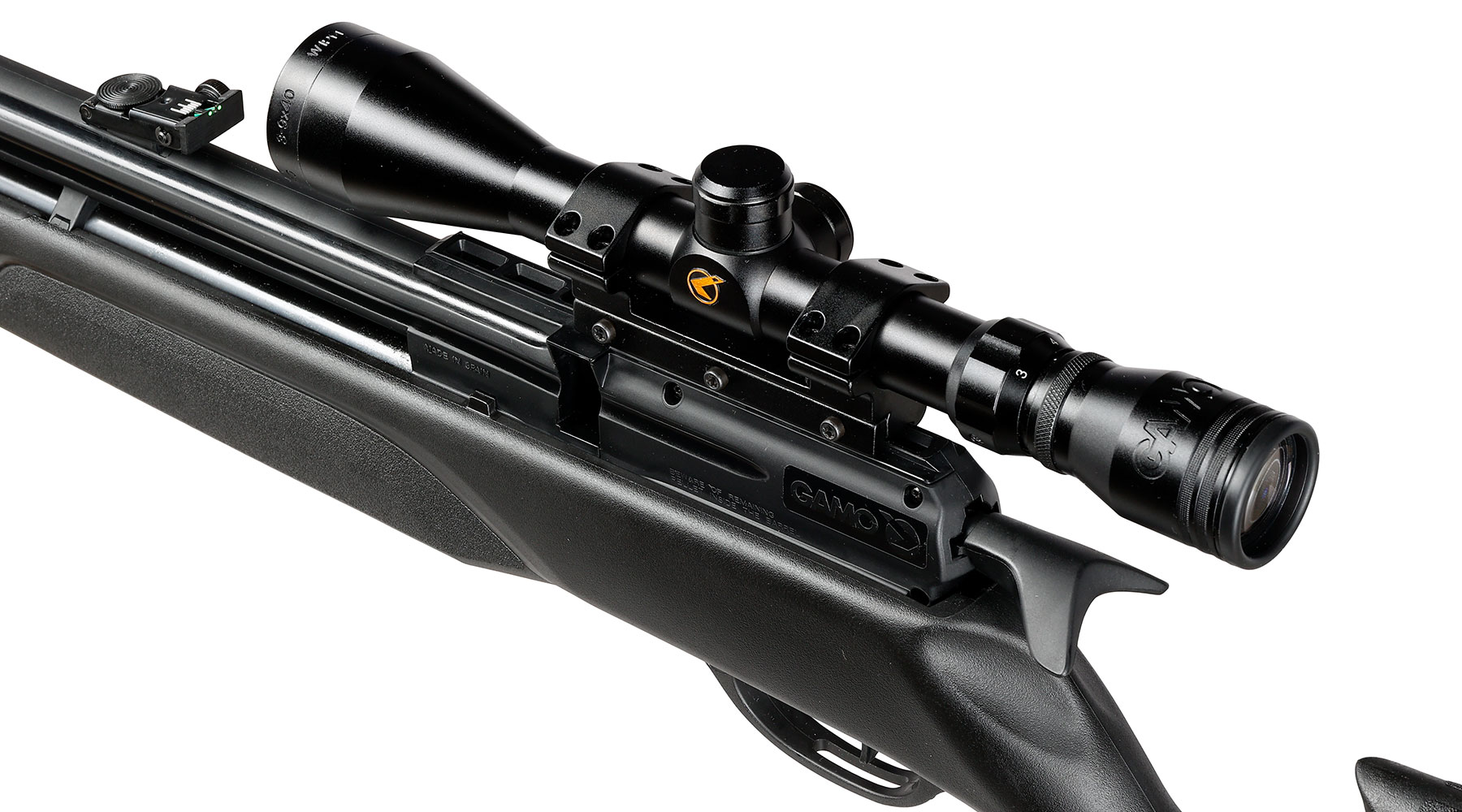 Gamo Arrow Pressluftgewehr PCP Kal. 4,5mm Diabolo 10-schssig schwarz inkl. 10-Schuss Magazin, Zielfernrohr WR 3-9x40 & Zwei Bild 3