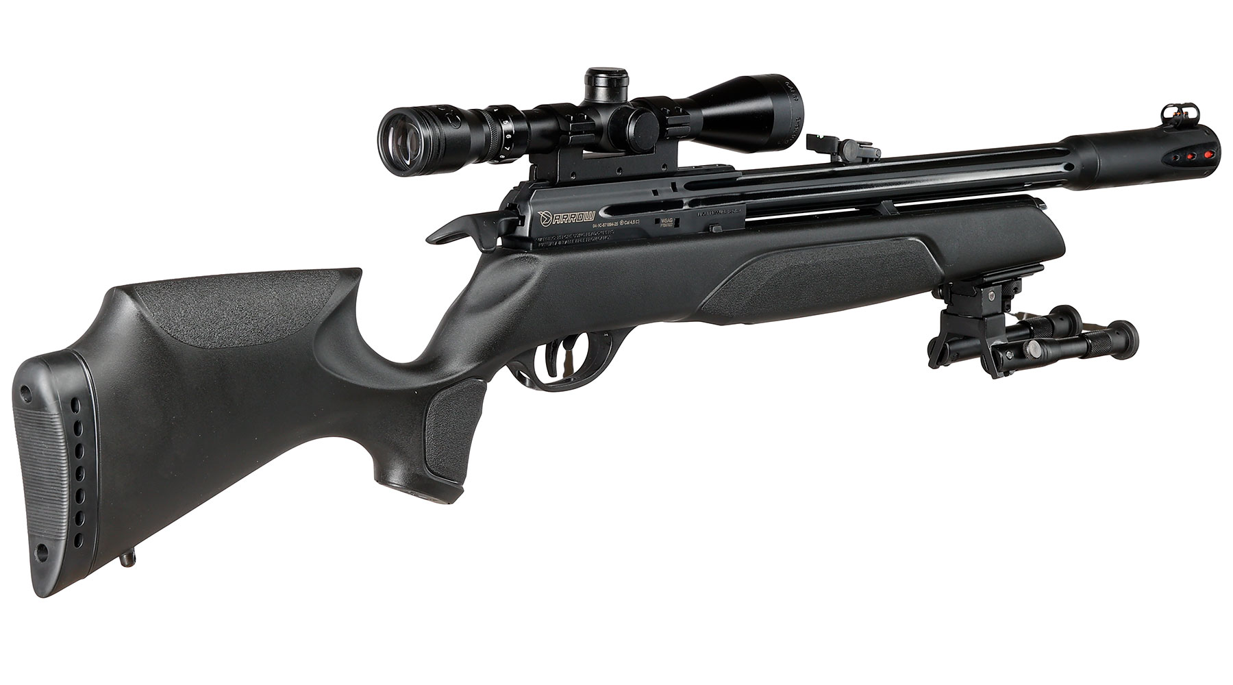 Gamo Arrow Pressluftgewehr PCP Kal. 4,5mm Diabolo 10-schssig schwarz inkl. 10-Schuss Magazin, Zielfernrohr WR 3-9x40 & Zwei Bild 5