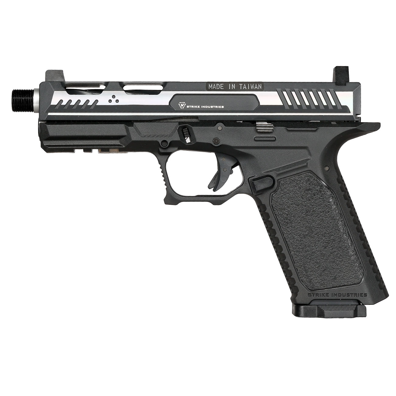 EMG / Strike Industries ARK CO2 Luftpistole Kal. 4,5mm BB Blowback Metallschlitten silber/schwarz