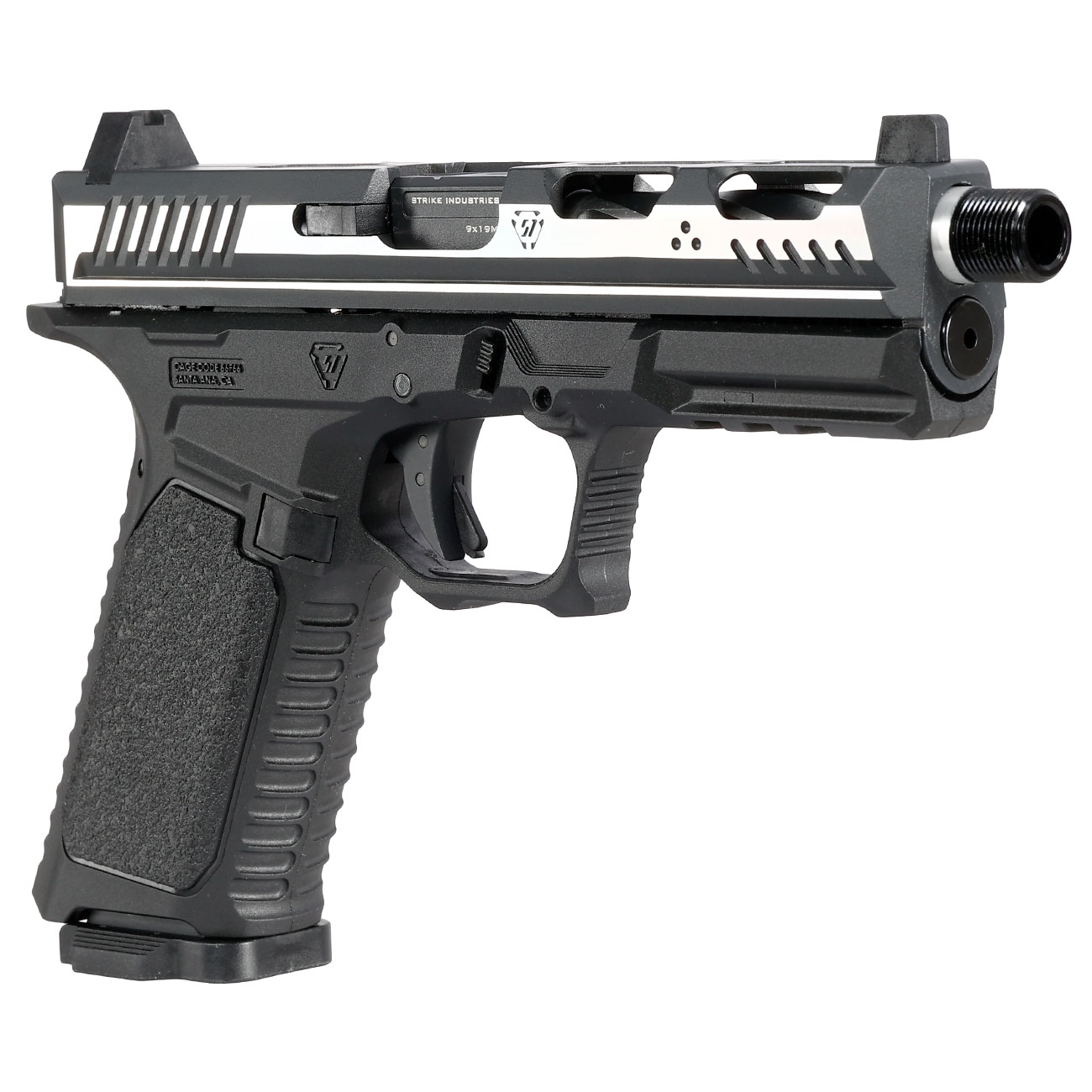 EMG / Strike Industries ARK CO2 Luftpistole Kal. 4,5mm BB Blowback Metallschlitten silber/schwarz Bild 7