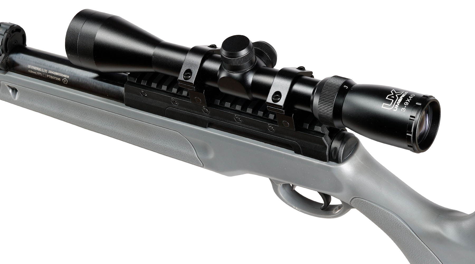 UX Synergis Elite Unterhebelspanner Luftgewehr Kal. 4,5 mm Diabolo Tungsten grey inkl. 10-Schuss Magazin & 3-9x40 Zielfernro Bild 3