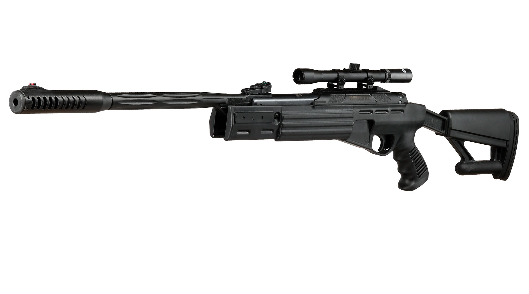 Mercury air AirTact Knicklauf Luftgewehr Kal. 4,5mm Diabolo 12-schssig schwarz inkl. 4x20 Optima Zielfernrohr Bild 1