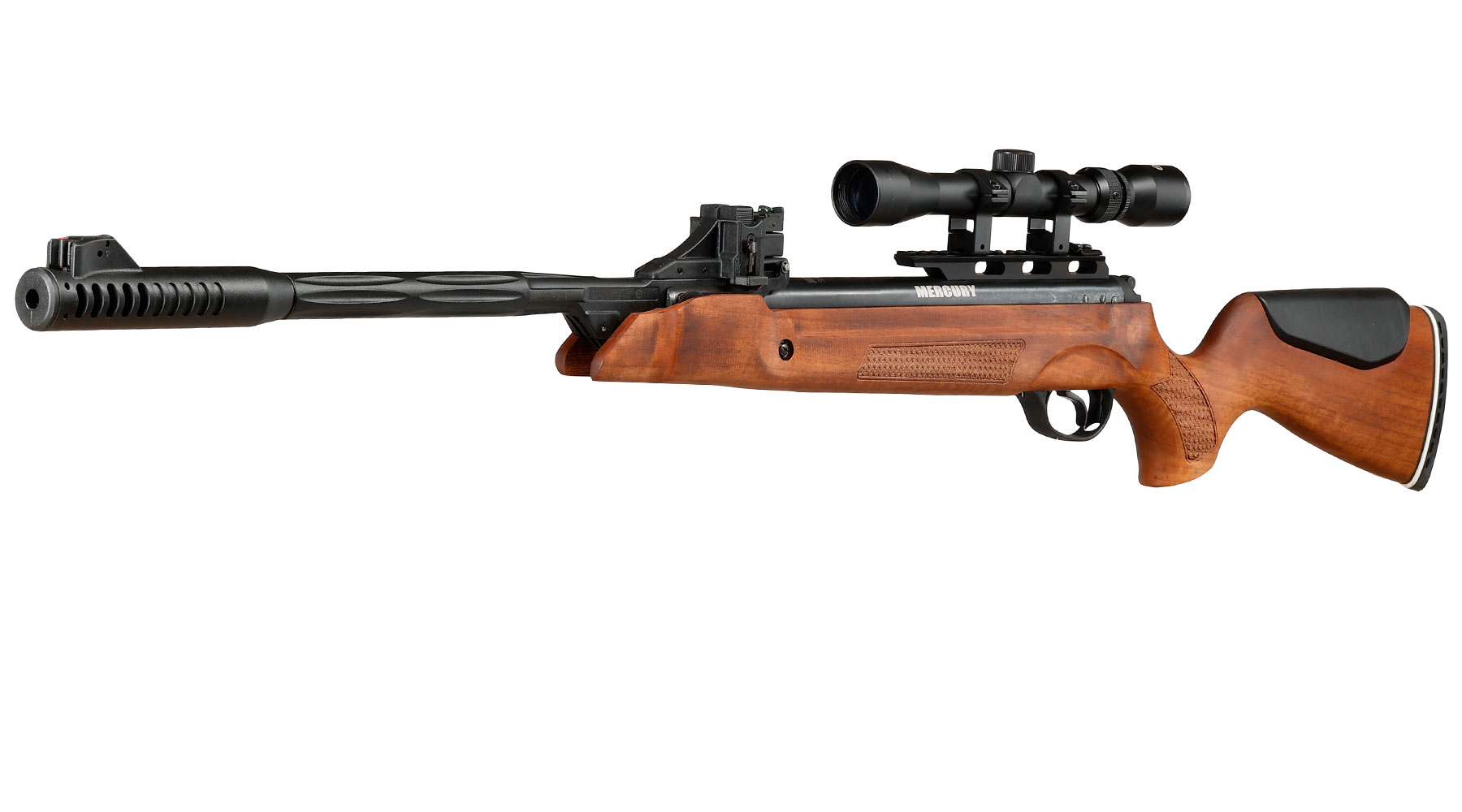 Mercury air Speedfire Knicklauf Luftgewehr Kal. 4,5mm Diabolo 12-schssig Holzschaft inkl. 3-9x32 Zielfernrohr Bild 1