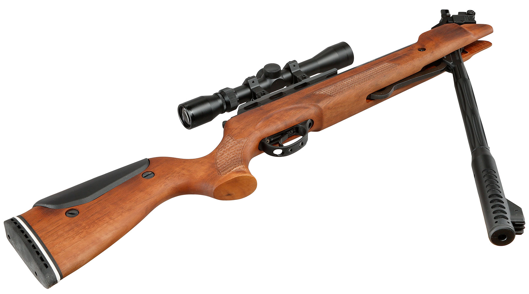 Mercury air Speedfire Knicklauf Luftgewehr Kal. 4,5mm Diabolo 12-schssig Holzschaft inkl. 3-9x32 Zielfernrohr Bild 11