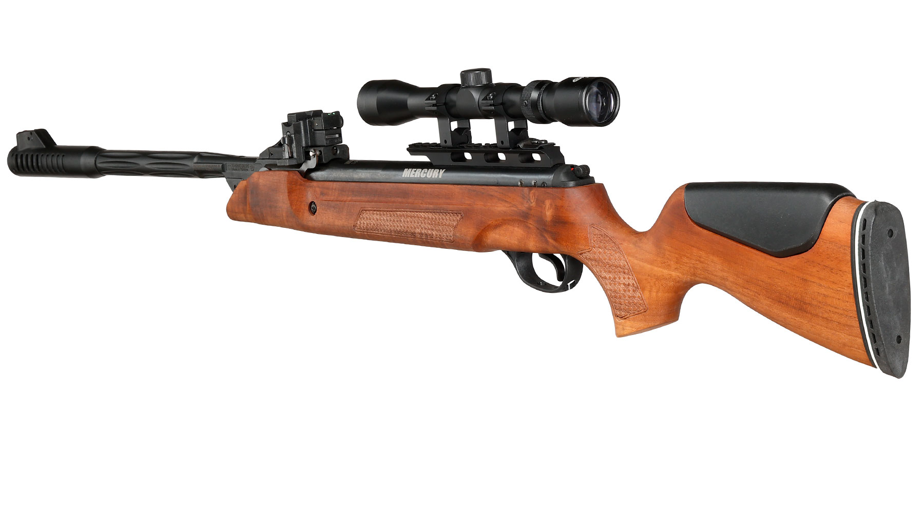 Mercury air Speedfire Knicklauf Luftgewehr Kal. 4,5mm Diabolo 12-schssig Holzschaft inkl. 3-9x32 Zielfernrohr Bild 2