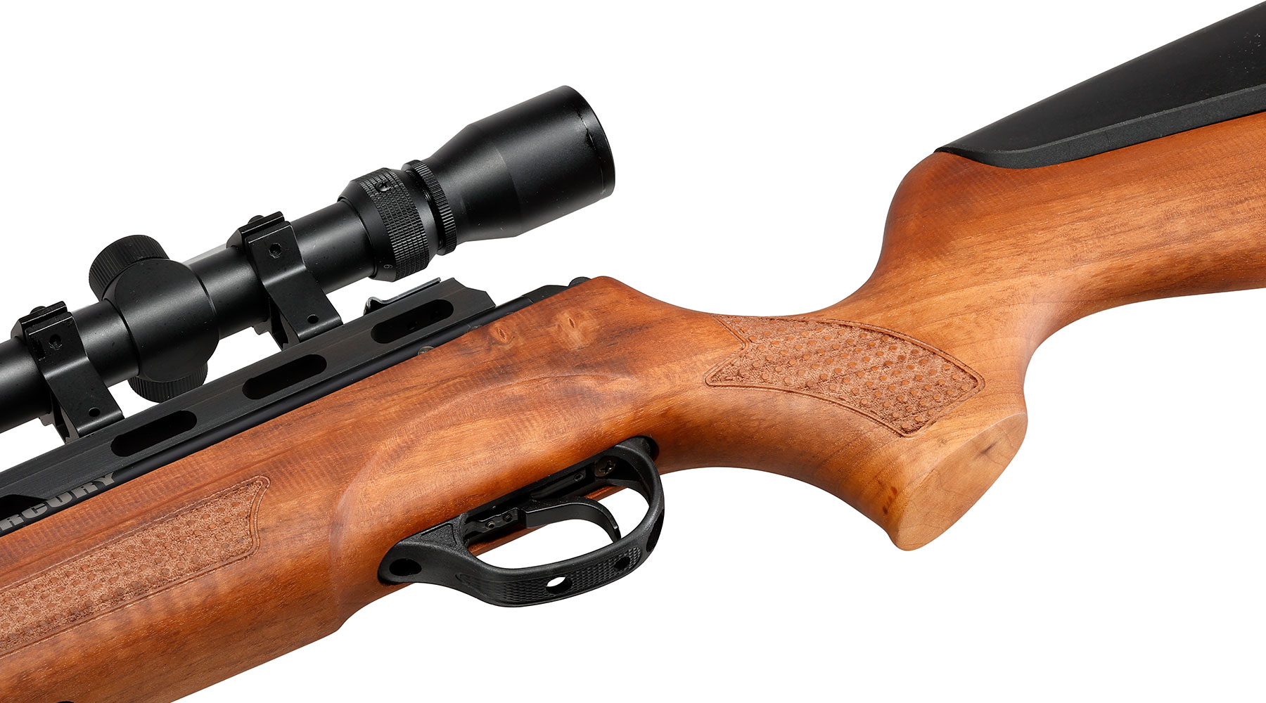 Mercury air Speedfire Knicklauf Luftgewehr Kal. 4,5mm Diabolo 12-schssig Holzschaft inkl. 3-9x32 Zielfernrohr Bild 8